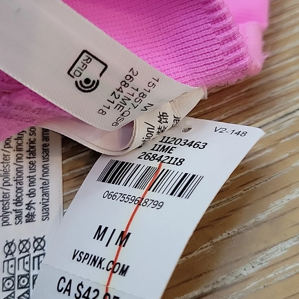 PINK Victoria's Secret Active Seamless Air Sports Bra In Pink Size Medium NWT - Picture 3 of 6